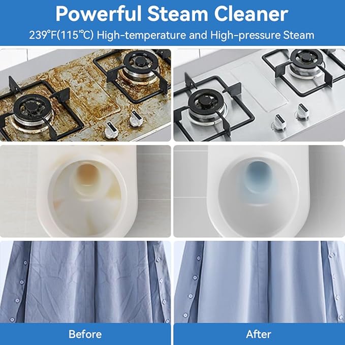 Handheld Steam Cleaner, Pressurized Multi-Surface Steam Cleaner For Home, Large Capacity Portable Steam Cleaners Handheld, All Natural Home Use Steamer, For Cleaning Floor, Upholstery, Car