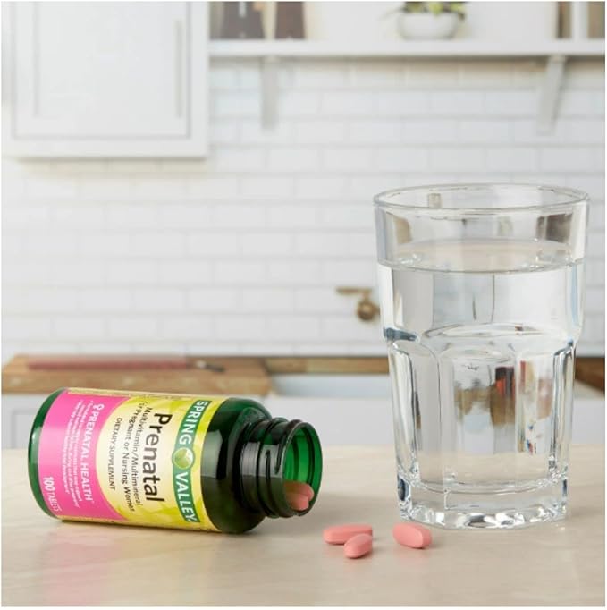 Spring Valley Prenatal Multivitamin - Multimineral Tablets, 100 Count + STS Sticker.
