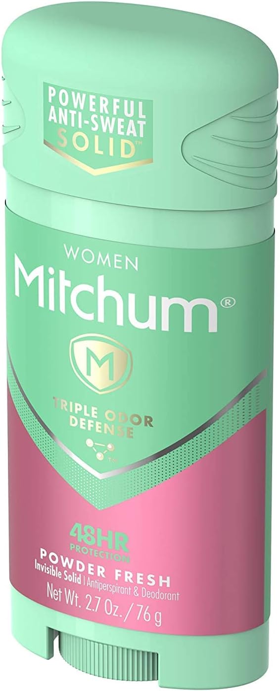 Mitchum For Women Triple Odor Defense Invisible Solid Antiperspirant & Deodorant 2.70 oz (Pack of 2)