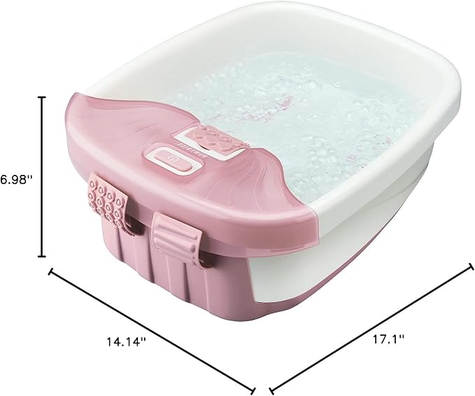 Homedics Bubble Bliss Deluxe-Foot Spa, Heat Maintenance, Raised Nodes, 3 Attachements