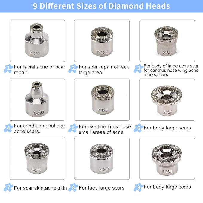 3 in 1 Diamond Microdermabrasion Machine, Yofuly 65-68cmHg Suction Power Professional Dermabrasion Equipment for Facial Skin Care