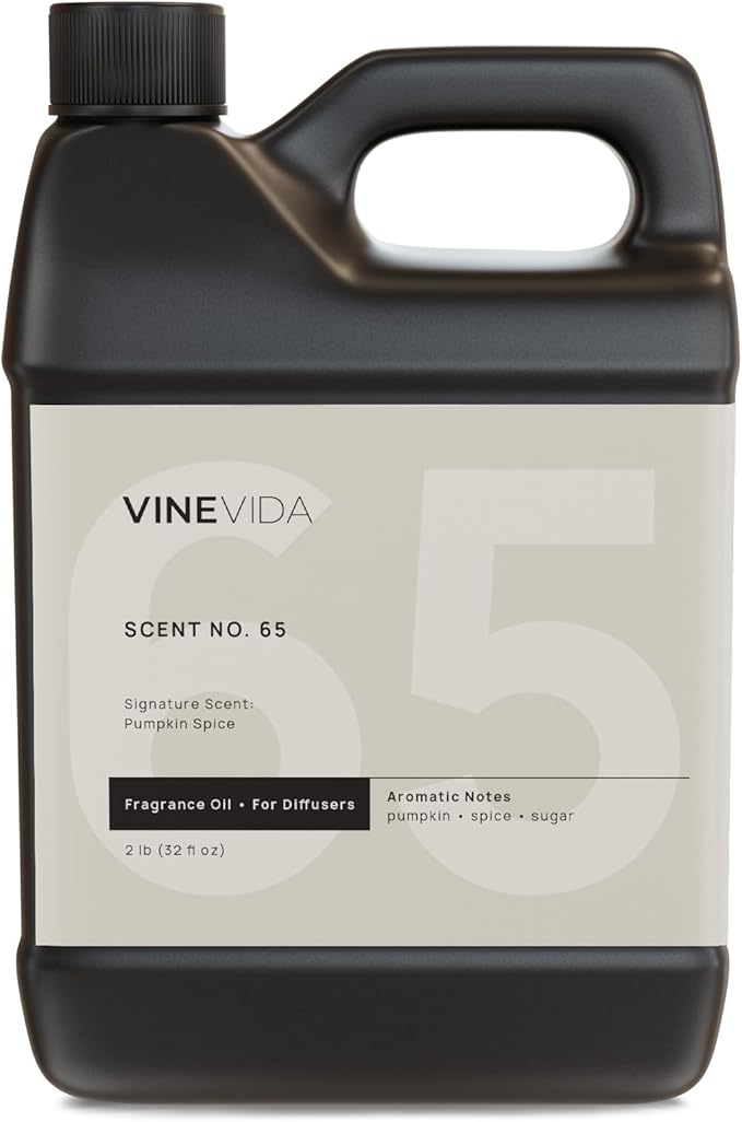 VINEVIDA Pumpkin Spice Fragrance Oil for Cold Air Diffusers - 32 Fl Oz - Essential Oils for Diffuser Oil Refill & Air Freshener Room Spray
