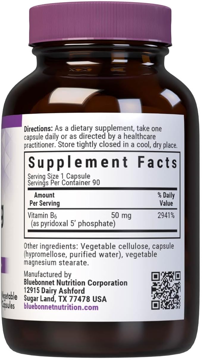 Bluebonnet Nutrition - CellularActive P-5-P 50mg - 90 Vegetarian Capsules