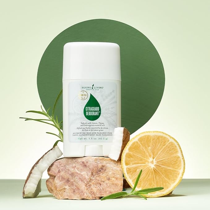Young Living CitraGuard Deodorant - 1.5 oz - Natural Odor Protection, Moisture-Absorbing Formula with Plant-Based Ingredients, Vegan-Friendly - Fresh and Skin-Nourishing