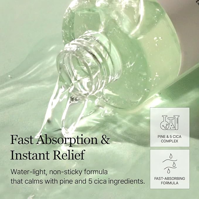 ROUND LAB Pine Calming CICA Toner 8.45 Fl Oz, Low-Acidic Hydrating Toner for Face with Pine CICA, BHA + LHA, and Hyaluronic Acid for Soothing, Exfoliating, and Restoring Skin Balance, Korean Skincare
