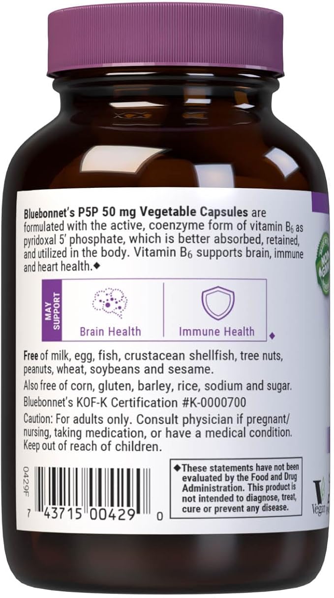 Bluebonnet Nutrition - CellularActive P-5-P 50mg - 90 Vegetarian Capsules