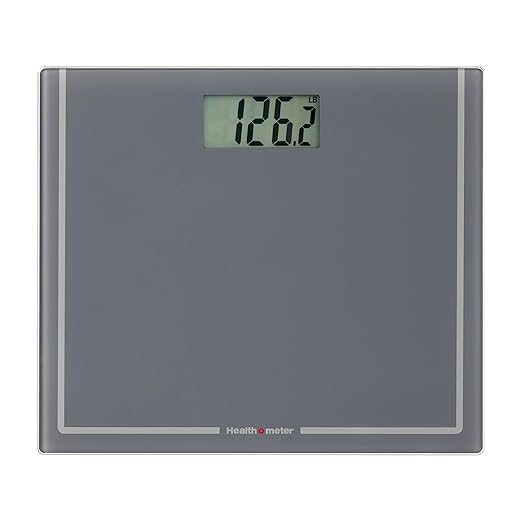 Health o meter Extra Wide Digital Scale – 500 lb Capacity, Accurate, 13.5"x11.8" Platform, Tracks 4 Users, 3.5"x 1.6" LCD, 2 AAA Batteries, Precision Weighing, 5-Year Limited Warranty