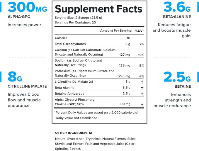 LEGION Pulse Pre Workout Supplement - All Natural Nitric Oxide Preworkout Drink to Boost Energy, Creatine Free, Naturally Sweetened, Beta Alanine, Citrulline, Alpha GPC (Caffeine Free Grape)