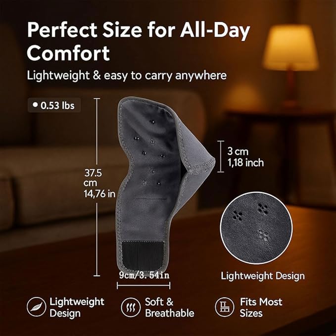 Foot Revive Massager, 3-in-1 Wireless & Portable Foot Massager with 3 Vibration Modes and 5 Heat Levels, for Heel, Arch and Ankle Comfort & Relaxation (Shoulder 5 Level * 1PCS)
