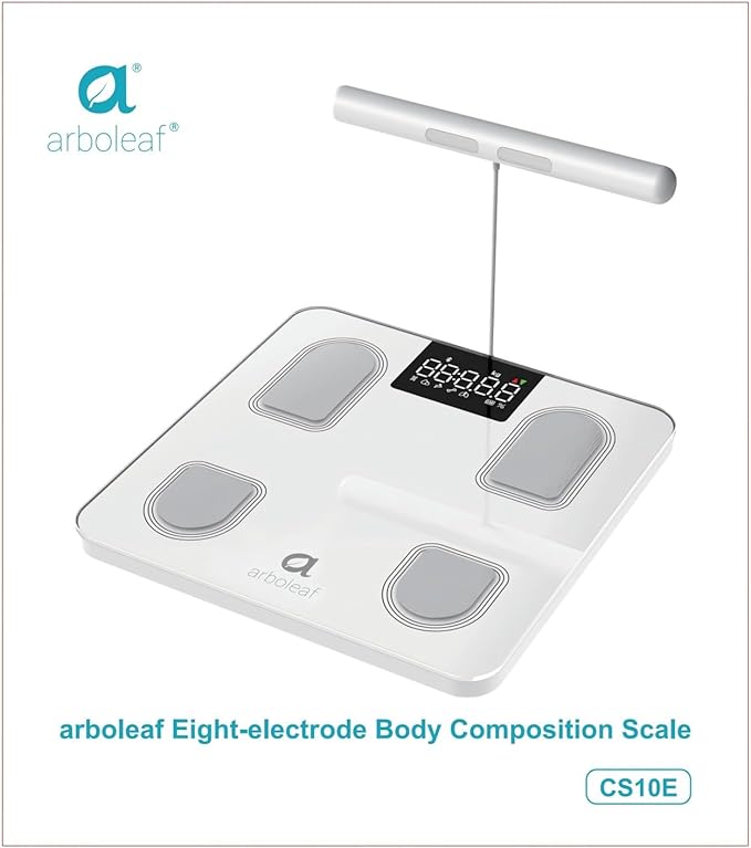 arboleaf Scale for Body Weight, Smart Scale with BMI, Body Fat, Muscle Mass, 26 Metrics Full Body Composition Analyzer, 8-Electrode High Precision Digital Bathroom Scale, Bluetooth Sync