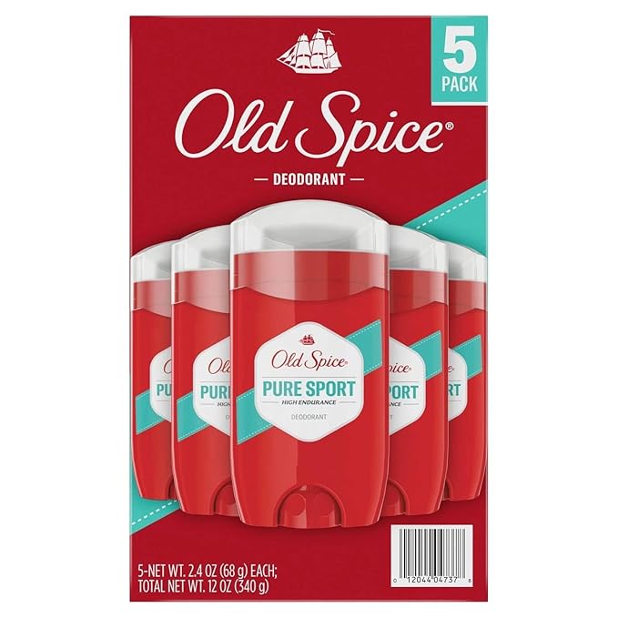 Old Spice Pure Sport Deodorant, 2.4 Ounce (Pack of 5)