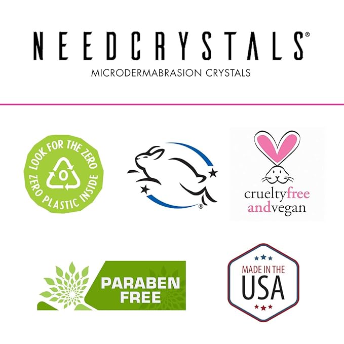 NeedCrystals Microdermabrasion Crystals for Machines 2-Pack, All-Natural Facial Exfoliating Treatment for Dull or Dry Skin, Wrinkles, Blemishes, Scars & More (4 lb x 2, 120 Grit)