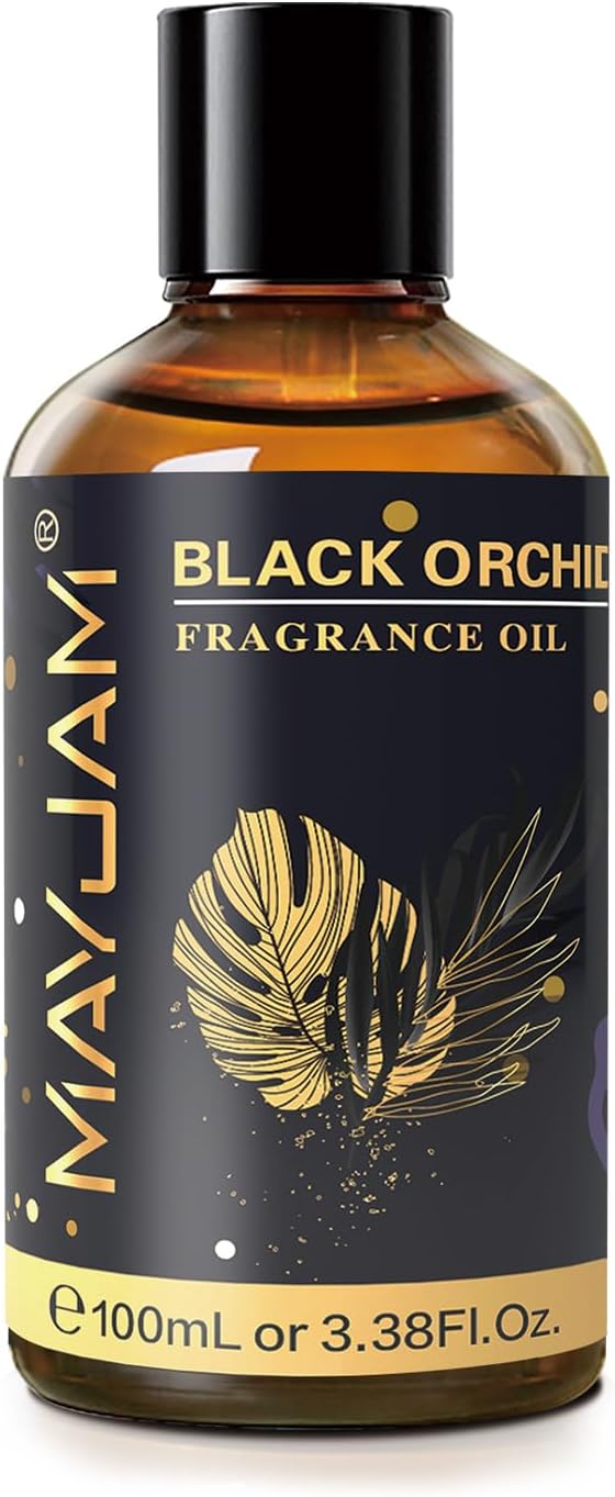 100ML/3.38FL.OZ Black Orchid Fragrance Oils with Glass Dropper, Essential Oils for Diffusers for Home, Long Lasting Scented Oils for Diffusers Soap Candle Making