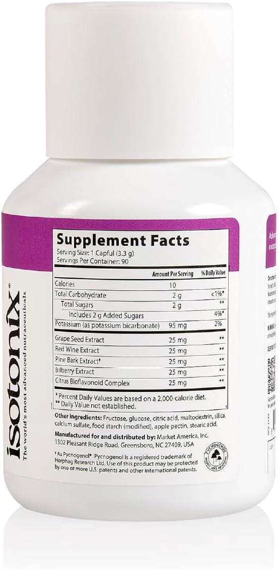 OPC-3 Isotonix - Antioxidant Supplement - Pycnogenol, Grape Seed Extracts, Bilberry, Red Wine & Pine Bark Extracts - for Heart & Circulatory Support - Isotonic, Vegan, Gluten Free - 90 Servings