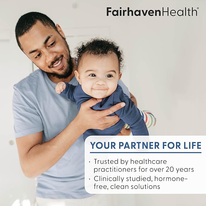Fairhaven Health FH Pro for Men | Clinically Studied Premium Prenatal Fertility Supplements for Men | Male Fertility Supplements | Count and Motility Support Pre-Conception for Him | 180 Capsules