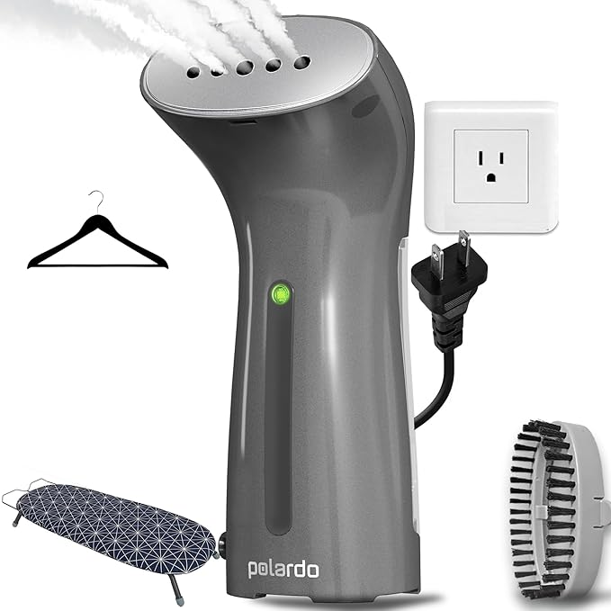 Best Steamer for Clothes, Hand Held Portable Travel Garment Steamer, Metal Steam Head, 25s Heat Up, Pump System, Mini Size, Handheld Steamer for Any Fabrics, No Water Spitting (120, Volts)