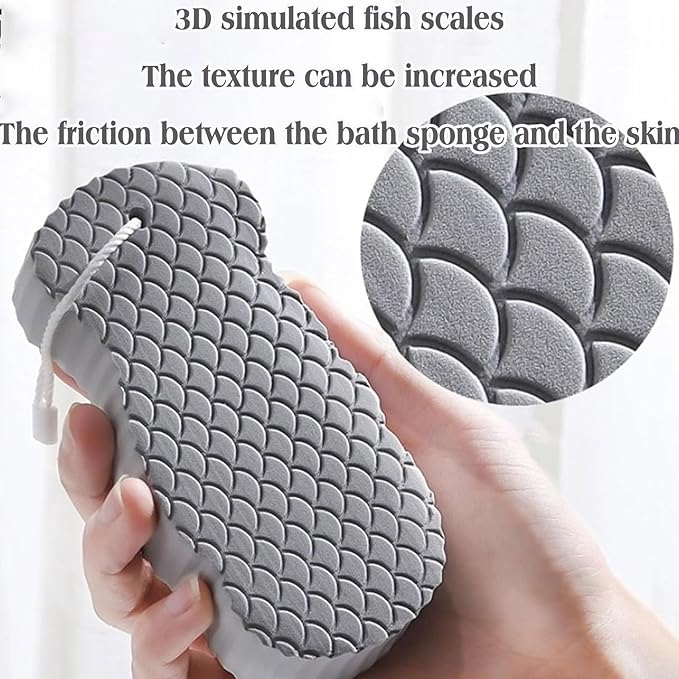 Spirittion Magic Super Soft Exfoliating Bath Sponge, 3D Super Soft Exfoliating Bath Sponge, Reusable for Adults Children and Wome (3 PCS MIX3)