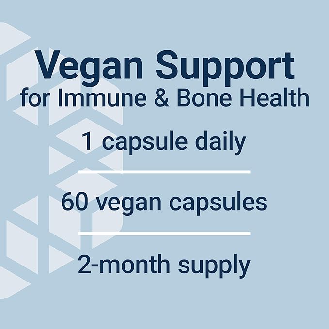 Life Extension Vegan Vitamin D3, Joint/Bone Health, Immune Support, Non-GMO, Gluten Free, 60 Count