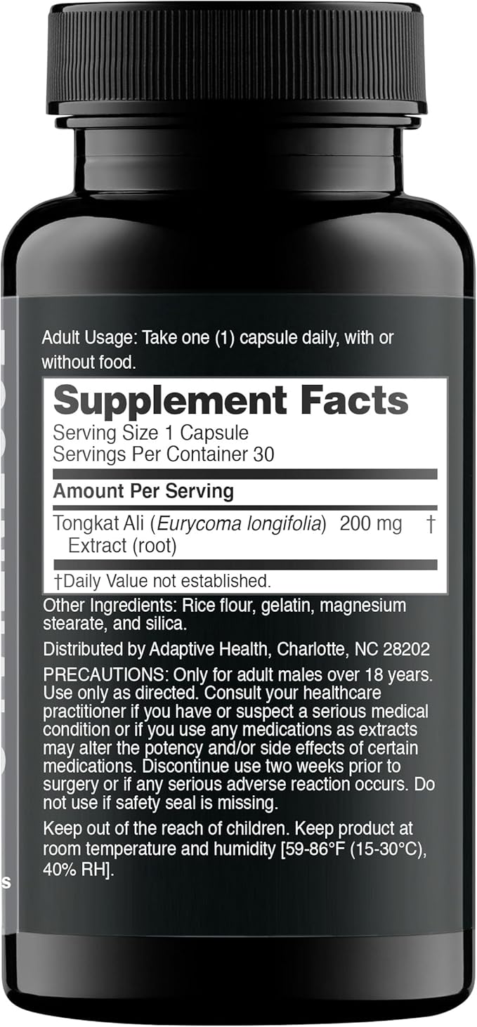 Nugenix Essentials Tongkat Ali for Men, Support for Men's Health, Longjack Eurycoma Longifolia Extract, 60 Count