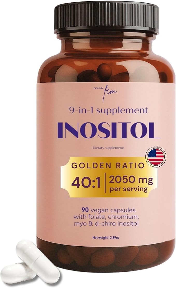 QSTA Myo-Inositol & D-Chiro Inositol Supplement for Women 2050mg (40:1 Ratio) – 9-in-1 Hormonal & Metabolic Support with Folate, Vitamin B6, B12, D3, Zinc & Chromium