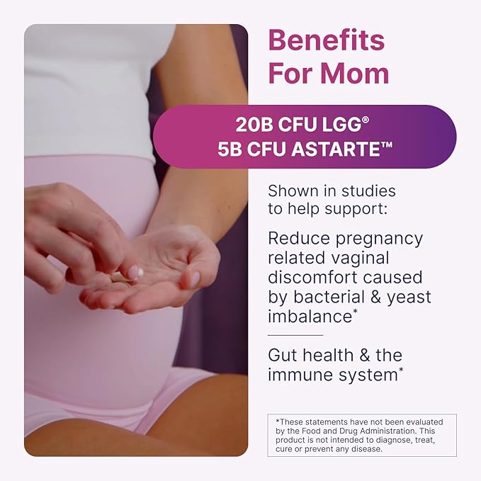 Microbiome Labs Pregnancy Support - Prenatal Probiotic Dietary Supplements - Support Gut Health, Vaginal Comfort, Postnatal Wellness & Infant Health Through Breast Milk (30 Capsules)