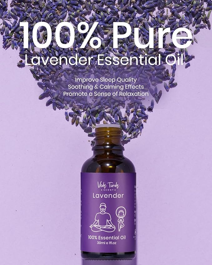 VTS Essential Oils - Lavender & Sweet Orange & Tea Tree, Premium Grade Essential Oils Set with Dropper for Diffusers, Humidifiers, Aromatherapy, Massage, Skin & Hair Care, 1 Fl Oz (Pack of 3)