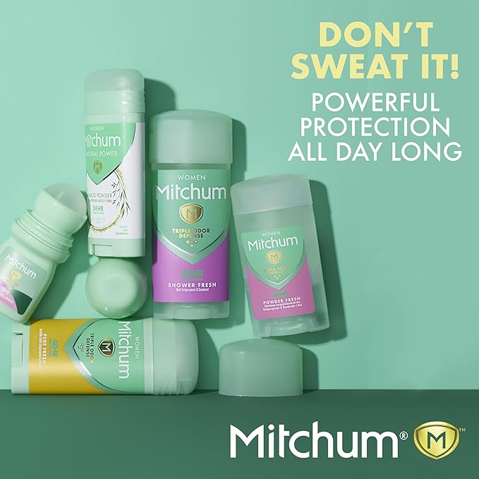 Women's Deodorant by Mitchum, Solid Antiperspirant Deodorant Stick, Powder Fresh, 2.7 Oz (Pack of 1)