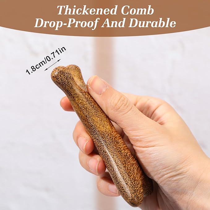 Sandalwood Scalp Massager Comb – Natural Wooden Gua Sha Tool for Head, Neck & Face Care, Relaxing Hair & Skin Massage