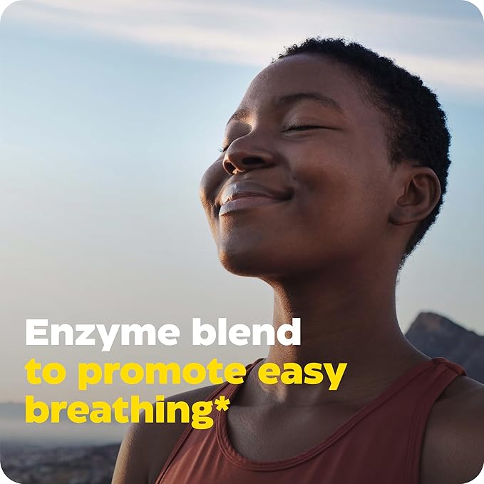 Enzymedica, MucoStop, Natural Enzyme Supplement, Relieves Seasonal or Occasional Congestion, Supports Easy Breathing, 48 Count