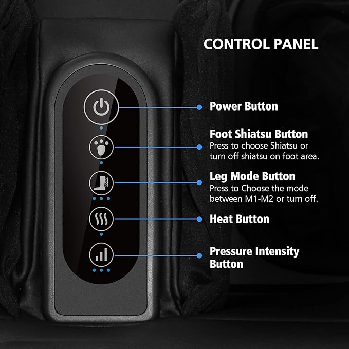 COMFIER 2 in 1 Foot Massager Machine,Shiatsu Foot and Calf Massager with Heat,Kneading,Vibration,Compression Massagers for Feet,Ankle,Leg,Tired Muscles & Plantar Fasciitis,Gift for Men Women