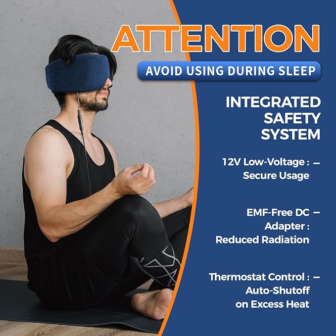 Large Sinus Heating Pad for Face with Dual-Mode Heating, Heated Eye Mask Sinus Mask Electric Face Heating Pad for Dry Eyes, Sinus Pressure Relief, Migraine, Tension Headache, TMJ Relief