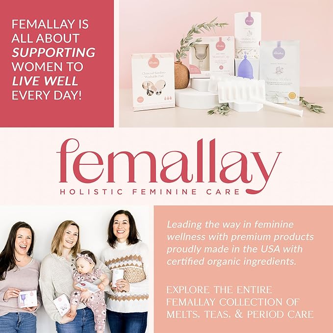 Femallay Organic Vaginal Moisturizing Suppository Melts - 100% Natural Suppositories for Vaginal Odor and Dryness Relief, Ultra-Hydrating Fast-Acting Comfort (Chocolate)