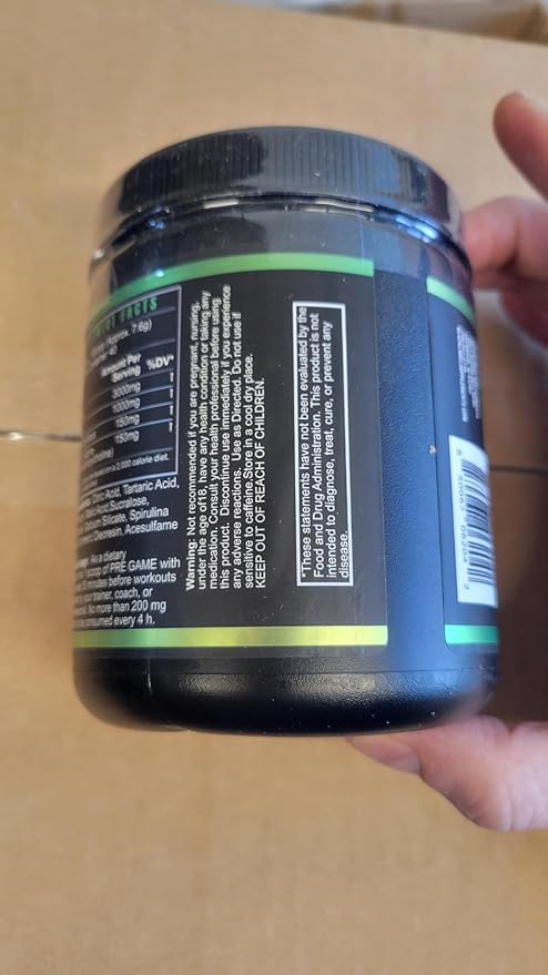 BLACKLABEL Supplements PRE-Game Pre Workout Powder, Sour Apple (40 Servings) – NSF Certified for Sport – Customizable 150mg Caffeine for Energy and Focus – Low-Stimulant Pre Workout for Men and Women