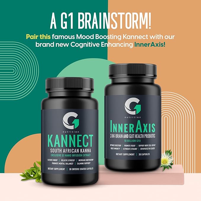 Kannect Sceletium Tortuosum Dietary Supplement - 100mg Nano Infusion Extract for a Natural Calm & Mood Boost - Enhances Mental & Physical Health - 30 Servings