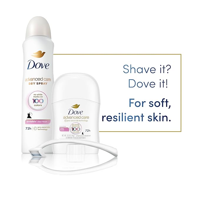 Dove Advanced Care Antiperspirant Deodorant Stick for Women Pack of 36 Clear Finish Trial and Travel Size 0.5 oz