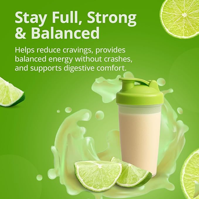 Certified Protein Shake Powder Meal Replacement – Gut Friendly 16g Plant Based Protein, Low Fermentation, Gluten-Free High Protein Meal Replacement Shake Powder | 25 Servings 44.1oz