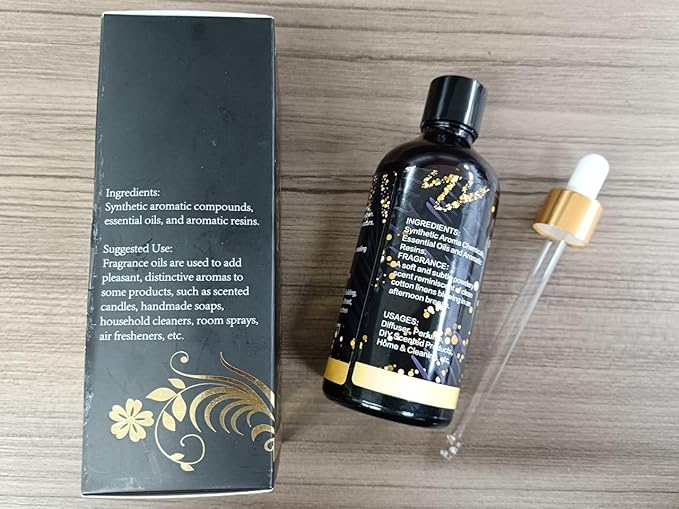 100ML/3.38FL.OZ Fresh Linen Fragrance Oils with Glass Dropper, Essential Oils for Diffusers for Home, Long Lasting Scented Oils for Diffusers Soap Candle Making