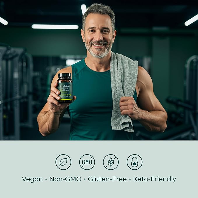 Potent Longjack - Tongkat Ali & Fadogia Agrestis Supplement for Men & Womens Energy, T Support, Lean Muscle Growth & Recovery, Hormonal Balance, Pre-Workout with Vegan NAC Liver Detox & Cleanse