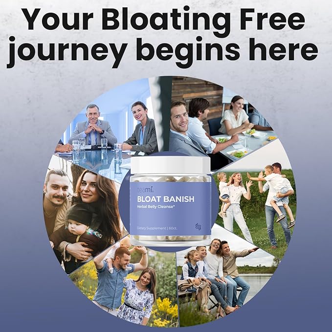 Teami Bloat Banish Fast Gas and Bloating Relief for Women - Debloat Pills to Support Digestion, Ensuring Regularity & Constipation Relief - Natural Herbal Belly Cleanse with Digestive Enzymes