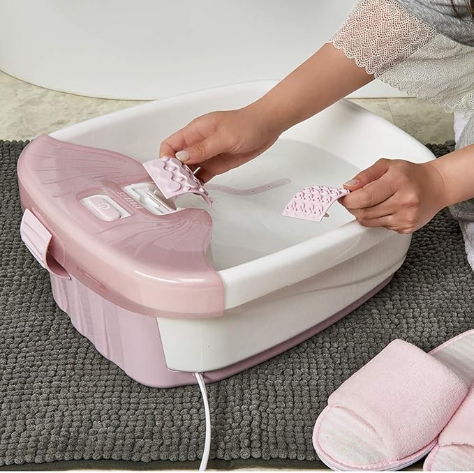 Homedics Bubble Bliss Deluxe-Foot Spa, Heat Maintenance, Raised Nodes, 3 Attachements