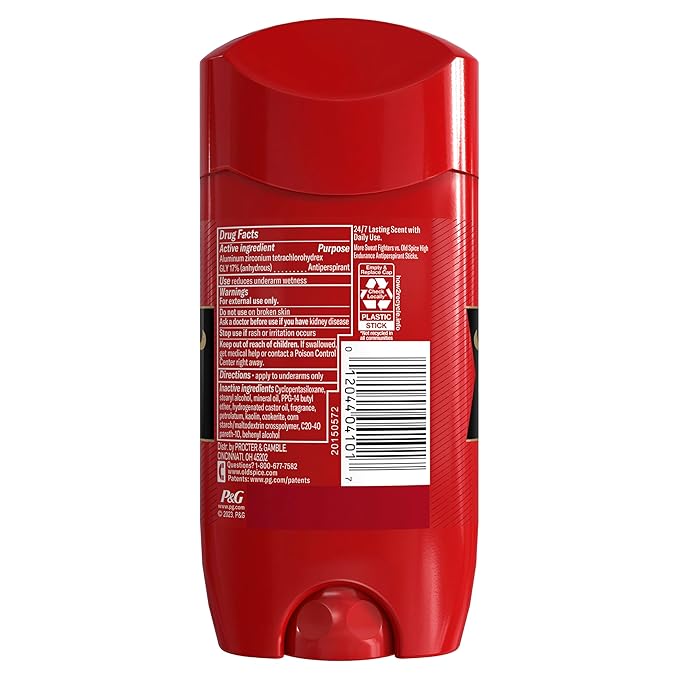 Old Spice Antiperspirant Deodorant for Men, 24/7 Sweat & Odor Protection, 24/7 Lasting Freshness, Invisible Solid, Swagger with Cedarwood Scent, 3.4 oz (Pack of 3)