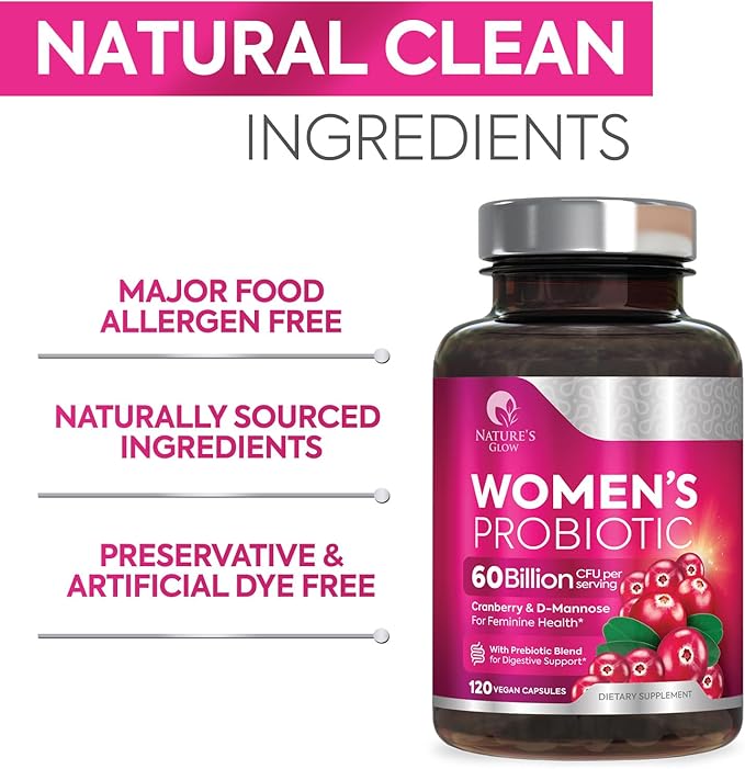 Probiotics For Women 50 Billion CFU - Women's Probiotic For Digestive Health 16 Unique Strains - Daily Vaginal PH Balance & Feminine Health Support, Womens Probiotic With Acidophilus - 120 Capsules