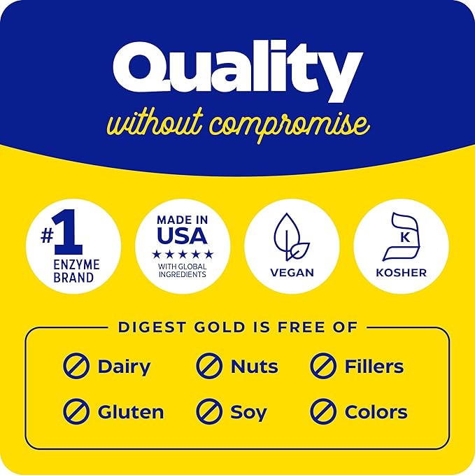 Enzymedica - Digest Gold with ATPro, High Potency Enzymes for Optimal Digestive Support, 240 Capsules