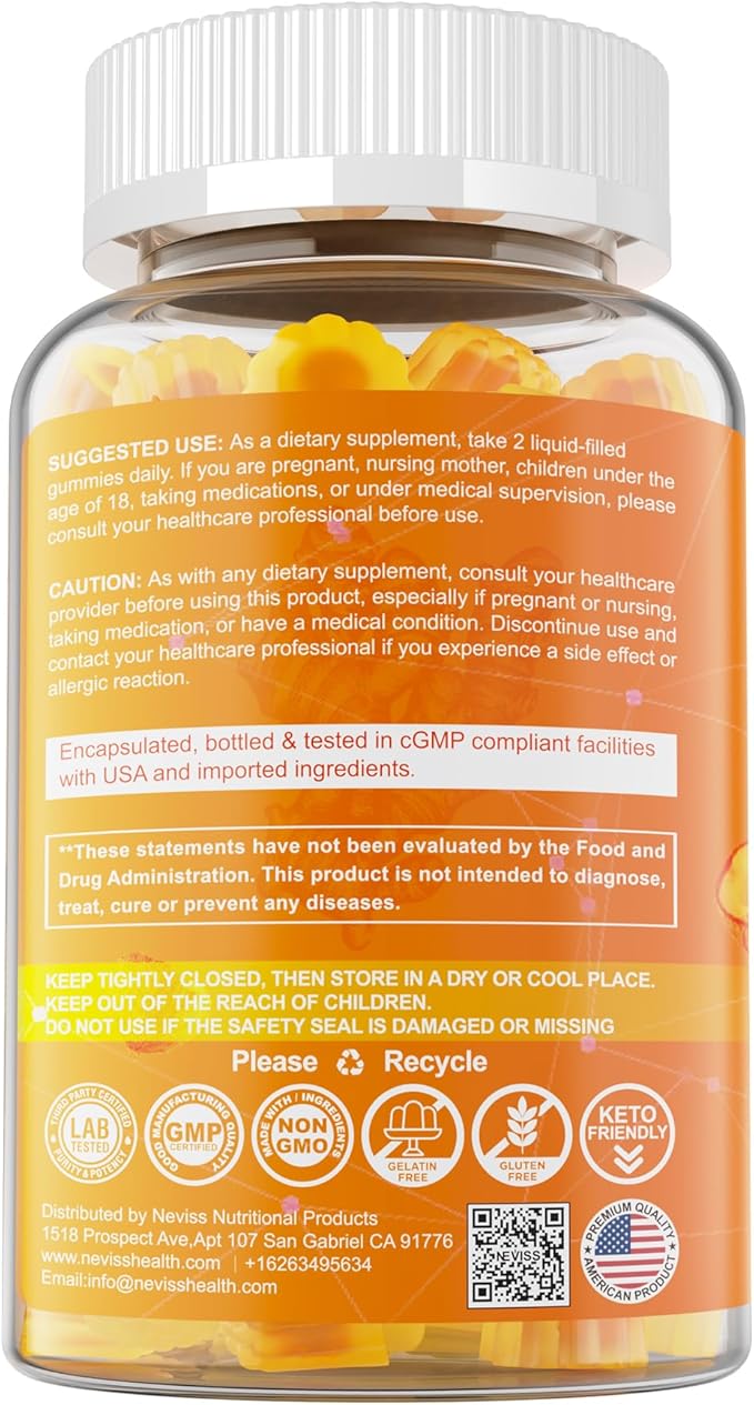 Turmeric Gummies 1000mg w/MCT Oil C8 C10, Organic Antioxidant, Turmeric Curcumin Supplement with Black Pepper Extract, Support Comfort, Boost Energy, Ultra Absorption, Sugar Free, 120Cts