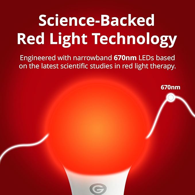 Revive by Gamma - 670nm - Red Light Bulb Sleep Therapy - Melatonin Promoting Natural Sleep Aid