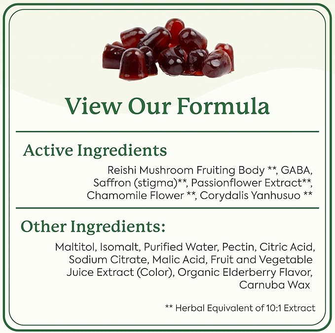 Plant People WonderSleep Mushroom Gummies Supplement for Sleep and Relaxation with Reishi Super Mushrooms, Wild Elderberry Flavor, No Sugar (60 Count)