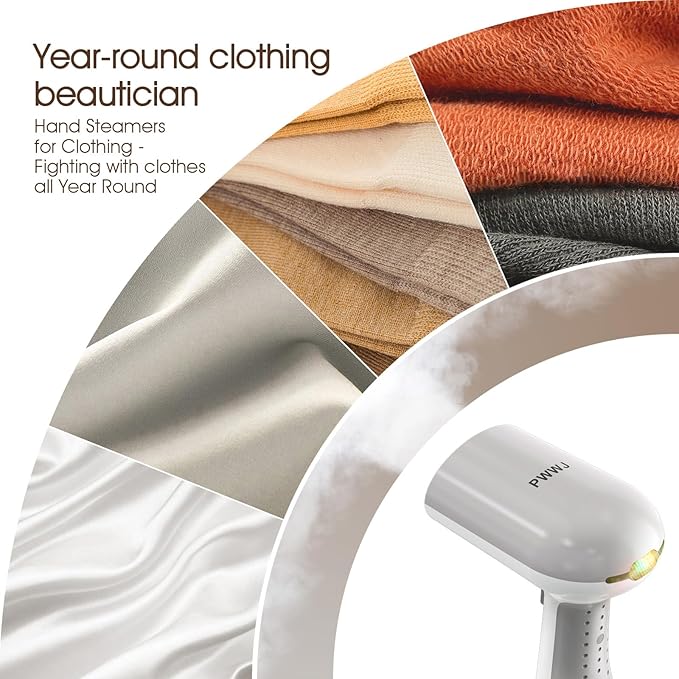 Handheld Garment Steamer for Clothes, Travel Steamer for clothing Portable Mini, 302°F Turbo Extreme Penetrating Steam Wrinkle reduction, 20s fast heat up steam iron, Ideal for Home, Office