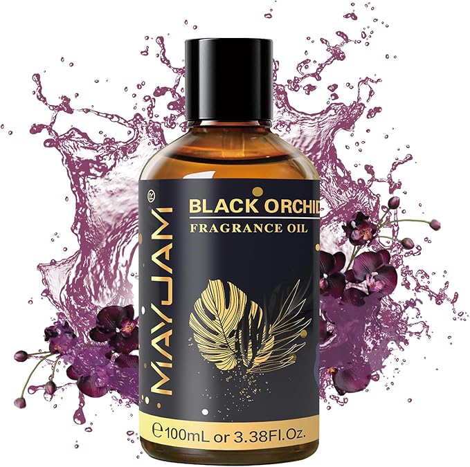 100ML/3.38FL.OZ Black Orchid Fragrance Oils with Glass Dropper, Essential Oils for Diffusers for Home, Long Lasting Scented Oils for Diffusers Soap Candle Making