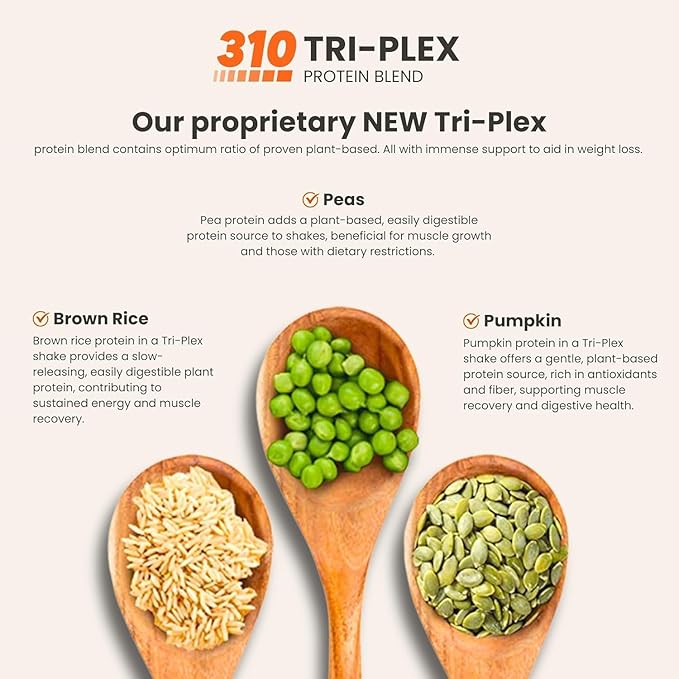 310 Nutrition All-In-One Meal Replacement Shake Powder - Plant-Based Protein Smoothie Blend w/High Fiber, Probiotics & Adaptogens - Low Carb, Vegan, Keto & Paleo Friendly - Snickerdoodle - 14 Srv