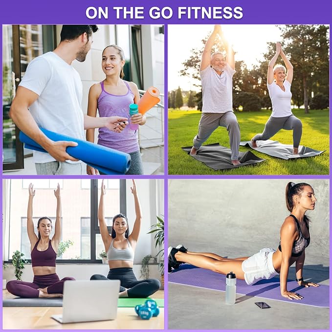 24 Pcs 3 mm Thick Yoga Mat Bulk, 68.11 x 24.02 Inches Exercise Workout Non Slip Fitness Pad for Women Kids Gym Home Yoga Pilates, Reliable Sturdy Material and Easy to Clean